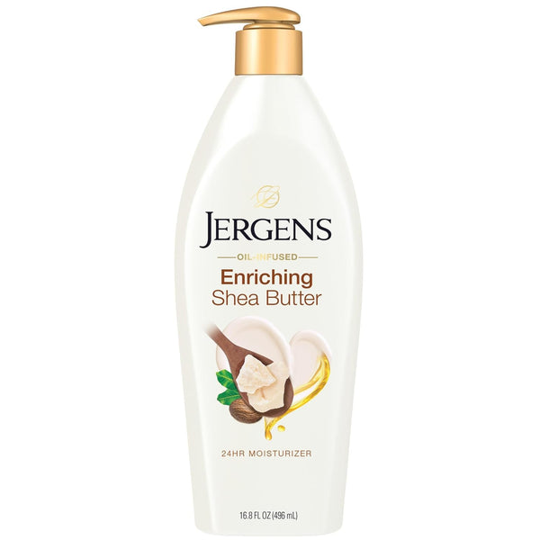 Jergens Shea Butter Body Lotion 16.8 oz, Deep Conditioning Moisturizer for Dry Skin with Pure Shea Butter