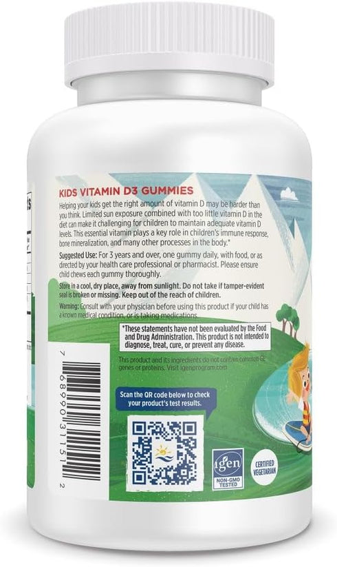 Nordic Naturals Vitamin D3 Gummies Kids, Wild Watermelon Splash - 120 Gummies
