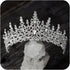 SWEETV Crystal Wedding Tiara for Women, Rhinestone Crown Headband, Royal Princess Hair Accessories for Prom Birthday