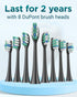 Upgraded Sonic Electric Toothbrush for Adults, Black, 8 Brush Heads, IPX7 Travel Case, 5 Modes, Smart Timer