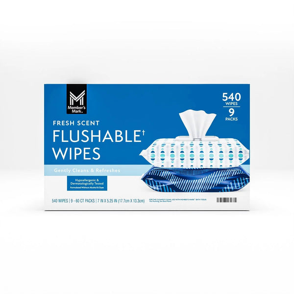 MEMBERS MARK Member's Mark Flushable Wipes (9 pk, 540 wipes)