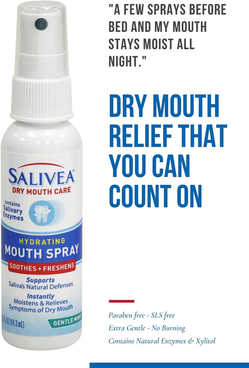 Extra Gentle Dry Mouth Spray, Soothing Mint, Moisturizing, 250 Pumps (1.5oz Bottle)