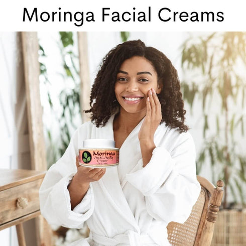 Moringa Anti Aging Cream with 13 Ayurvedic Herbs and Nutrient Rich Oils, 3.4 oz