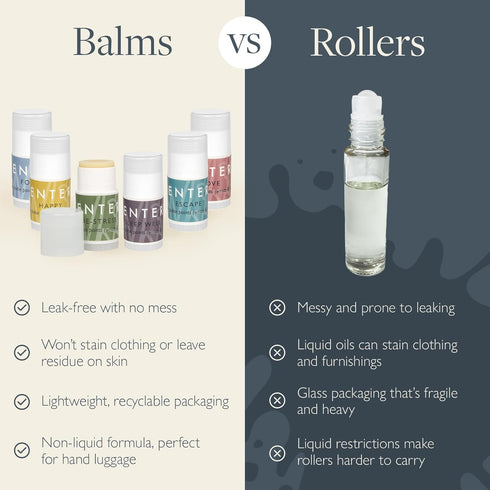 Set, Set 6 Scentered Aromatherapy Gift Mini Roll On Essential Oil Balms for Sleep, Focus, Stress-Relief, Calm, Mood