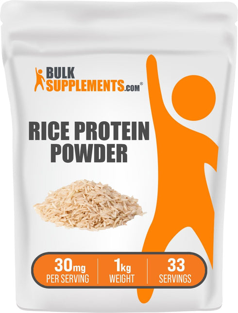 BulkSupplements.com Organic Rice Protein Powder, Unflavored Plant Protein, 30g per Serving