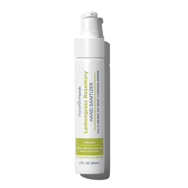 PlaneAire Lemongrass Rosemary Lotion Hand Sanitizer | Travel Size | Cleanse &