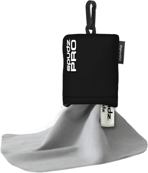 SPUDZ Pro Microfiber Cloth Screen & Lens Cleaner, 10" x 10", with 4ml Bottle