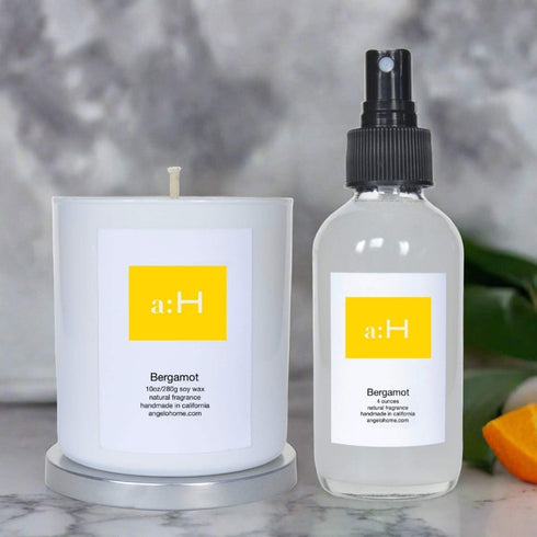 a:H Bergamot Scented Candle and Room Spray Set