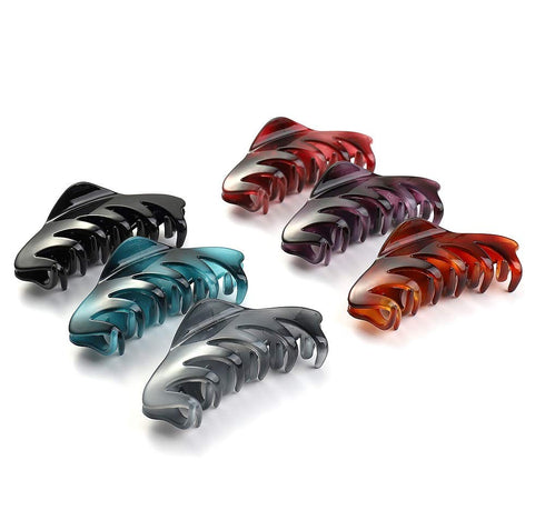 Medium Premium Hair Claw Clip, Strong Holding Power Hair Clips for Women and Girls, Gray Hair Barrettes