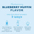 KOS Plant Based Protein Powder - Blueberry Muffin, Organic Pea Protein Superfood, Vegan Meal Replacement, 10 Servings