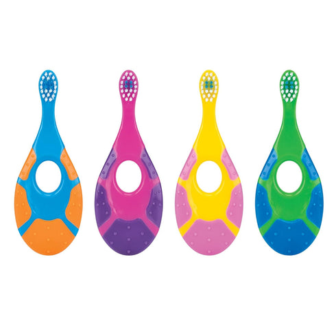SmileGoods Y222 Splash Toothbrush for 0-2 Years - Extra Soft Bristle, Wide Easy Grip Handle, Bulk Pack of 36