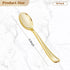 50 Pack 6.9 Inch Gold Plastic Spoons, Heavy Duty Plastic Silverware, Heavyweight Gold Disposable Spoons, Disposable Serving Utensils for Catering, Parties, Dinners, Weddings