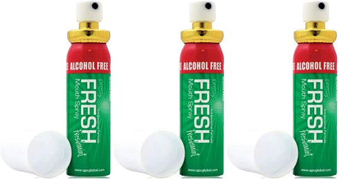 Pretty Fresh 3 Pack of Instant Breath Freshener Mouth Spray Fresh Mint,Fights Bad Breath.