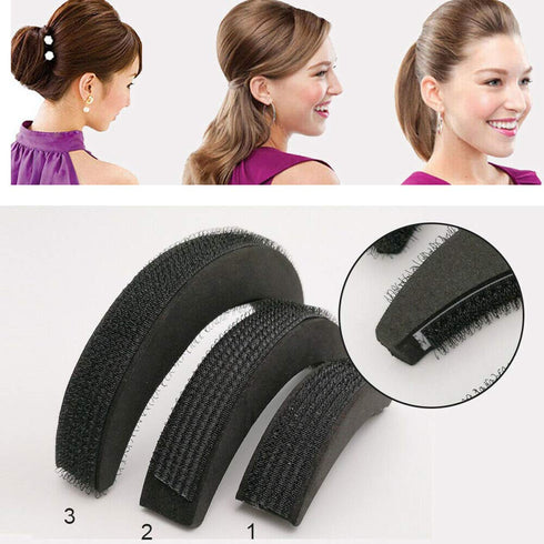 KOOBOOK 3 Sets (9PCS) Hair Volume Increaser Puff Sponge Pad - DIY Updo Styling Tool
