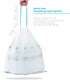 Home Zone Living 8 Gallon Kitchen Trash Bags, Drawstring Handles, Heavy Duty Custom Fit Design, 60 Count