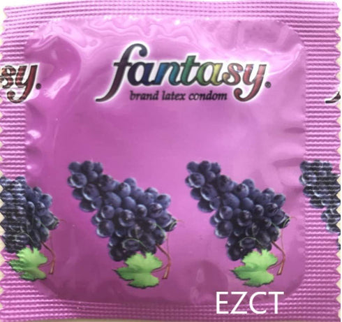 USA Pack 72 Fantasy Flavored Condoms Condoms : Variety of Flavors Such As Vanilla, Strawberry, Mint, Grape, Chocolate