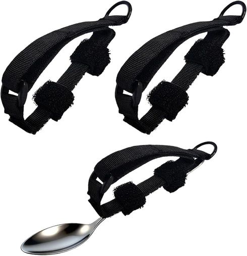 Toeloioh 2PCS Adjustable Holding Cutlery Makes Ideal Grip Aid for Holds Utensils Tools,Spoon