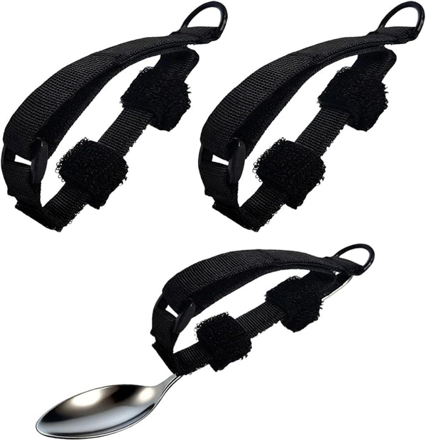 Toeloioh 2PCS Adjustable Holding Cutlery Makes Ideal Grip Aid for Holds Utensils Tools,Spoon