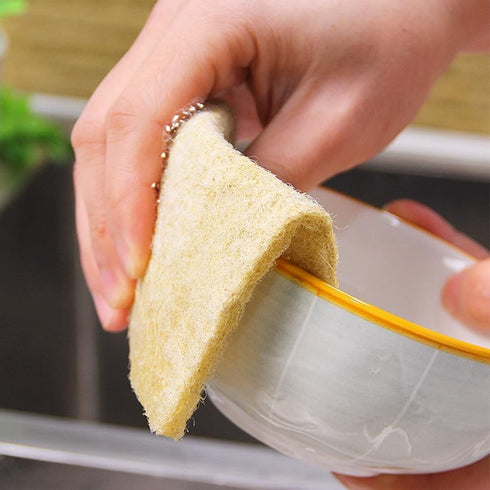 Natural Scouring Pads 15 Pack, Non-Scratch Eco-Friendly Coconut Fiber Kitchen Scrubbers for Dishes and Pots