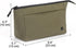 Purevave Large Cosmetic Bag for Women, Travel Makeup Organizer Pouch (Green)