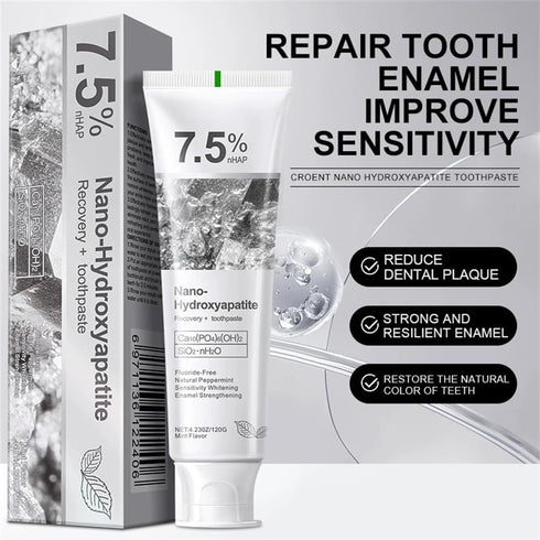 MOONGAZE 2-Pack 7.5% Hydroxyapatite Toothpaste, Fluoride-Free for Sensitive Teeth Enamel Protection & Sensitivity