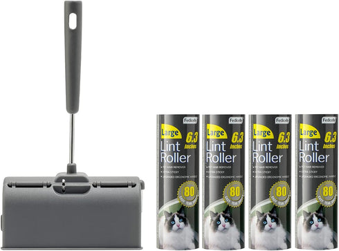 Fedicelly Extra Sticky Lint Rollers for Pet Hair, 6.3 inches Wider with 320 Sheets Large Lint Remover Brush