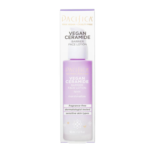 Pacifica Beauty Vegan Ceramide Barrier Repair Face Lotion, Lightweight Hydrating Moisturizer for Dry Sensitive Skin