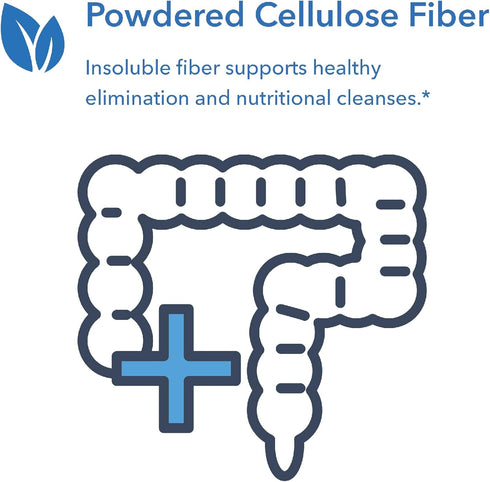 Allergy Research Group Cellulose Powder, 2000mg Insoluble Fiber Supplement, 8.8 Oz