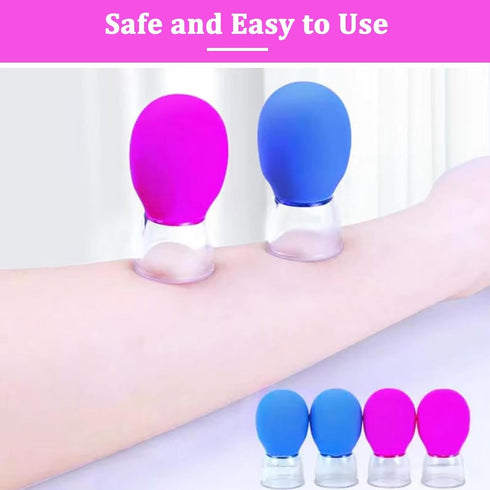 LQMBABY Set Face-8 Vacuum Cupping for Pcs Rubber Vacuum Face Suction Cup Facial Cupping Tools Kit for Skin Back Neck