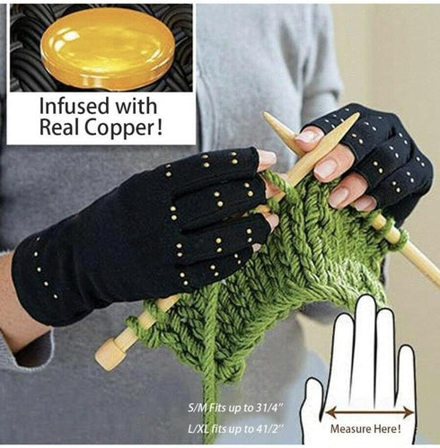 Copper Care Copper Infused Compression Gloves, Large, XLarge, XXLarge (One Pair)