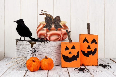 Hying 2 Rolls Halloween Ribbon for Wreaths, Black Orange Pumpkin Ribbons for Gift Wrapping and Party Decoration