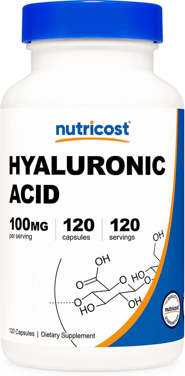 Nutricost Hyaluronic Acid Capsules 100mg | 120 Vegetarian Capsules | Gluten Free, Non-GMO