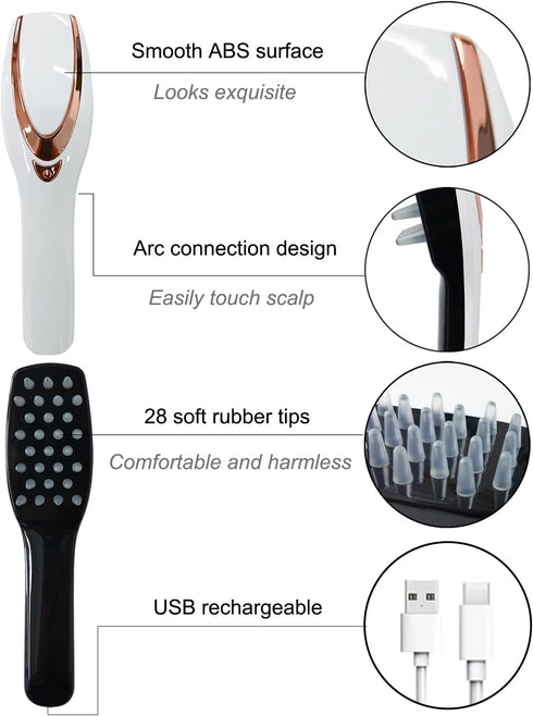 Winyoung Scalp Massager, Electric Scalp Massage Brush, Hair Massage Brush, Electric Head Scratcher, Massage Comb