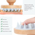 Scalp Massager Shampoo Brush, Wooden Wet and Dry Hair Scalp Care Brush, Exfoliator with Soft Silicone Bristles