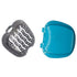 Denture Bath Case | Cup Box Holder Storage Soak Container with Strainer Basket for Travel Cleaning (Light Blue)