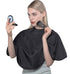 PERFEHAIR Short Makeup Comb Out Cape - Makeup Salon Artist Hair Styling Cutting Barber Cape Apron Bib for Clients, Black