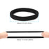 Qarwayoc 50PCS Black Hair Ties, Cotton Seamless Elastic Ponytail Holders, 2 Inch Diameter, No Damage for Thick Hair
