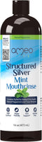 Structured Colloidal Silver Mouthwash, Mint Flavor, All Natural with 10ppm Structured Silver for Bad Breath, 16 oz