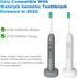 Replacement Brush Heads for 2023 Waterpik Sensonic Toothbrush, with Covers, Compact, White, 4 Count