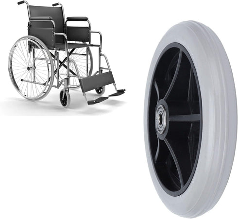6 Inch Aramox Solid Wheel Replacement for Rollator Walker Wheelchair Medical Mobility Equipment with PU Material