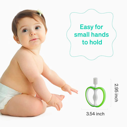 Training Baby Toothbrush, Silicone Baby Teething Toys for 4-12 Months, Infant Teether for Teething Relief