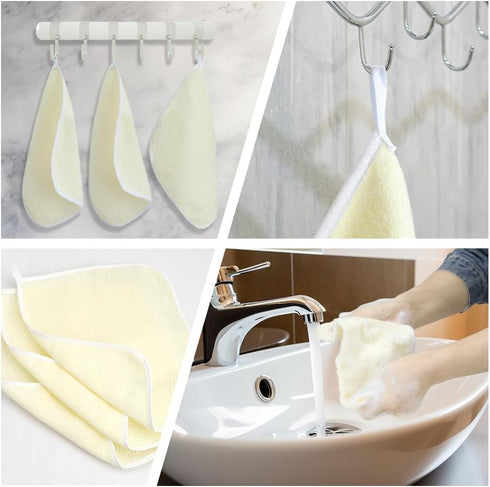 Exfoliating Wash Cloths, Body Scrubber, Face Cloths for Washing, Loofah Exfoliating Body Scrubber, 3 Pack