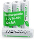 WENJOOP Rechargeable AA Batteries, 2800mAh High Capacity, NiMH AA Rechargeable Batteries 4Pack Long