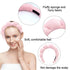 Headband for Washing Face, Spa Makeup Headband, Sponge for Makeup Removal, Shower & Skincare (White)