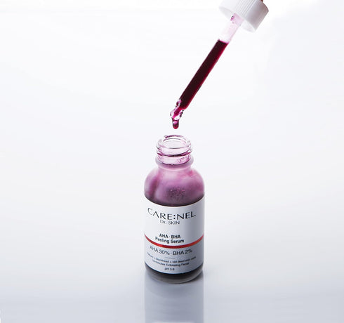 Peeling Solution AHA BHA Serum, Korean Skin Care Exfoliating & Hyaluronic Acid Night Treatment for Anti Aging (30ml)