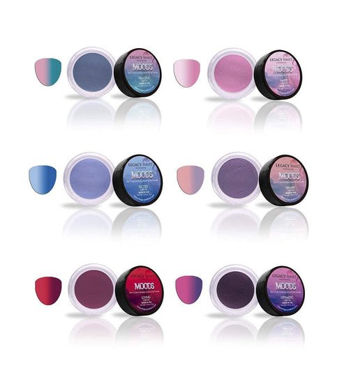 Legacy Nails Professional COLLECTION Acrylic Powder Kit, 6 Colors Nail Art Set for Manicure DIY Dip & Extensions