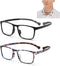 AQWANO 2 Pack Flexible TR90 Reading Glasses for Women Men, Ultra-light Sports Style Readers, Blue Light Block