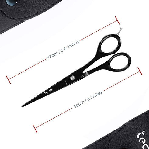 Barber Scissors, Professional 6.6 inches Stainless Steel Hair Cutting Scissors, Extra Sharp Hair Cutting Scissors For Men/Women with free leather case.