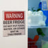 Warning Beer Fridge Sign Stickers, Funny Refrigerator Stickers DO NOT Put Food, Water, OR Other Shit in This Kitchen