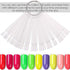 KINGMAS 150 Pcs Nail Swatches Sticks with Ring, Clear Nail Art Color Display False Nail Tips Polish Practice